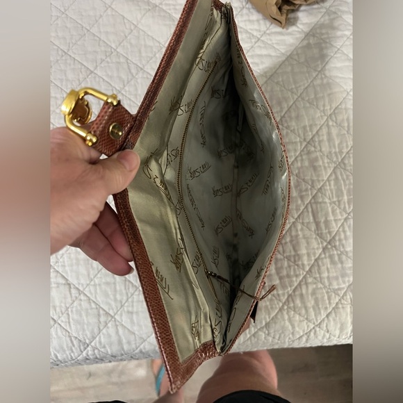 Vintage Ruth Saltz Genuine Lizard Skin With Tags Clutch Magnetic Closure VGUC - Picture 3 of 13